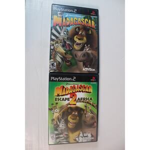 2 game Lot/bundle: Madagascar 1 + 2 (Sony Playstation 2, PS2) Complete, tested